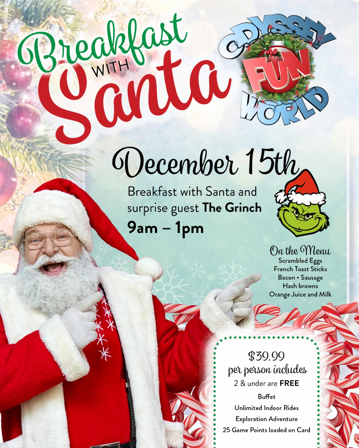 Odyssey Fun World Breakfast with Santa 