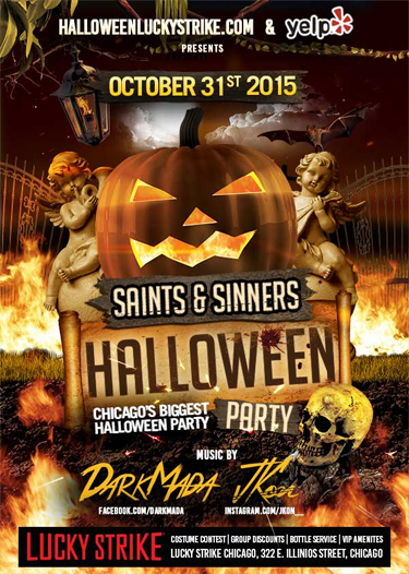 Saints and Sinners Halloween Party at Lucky Strike Chicago